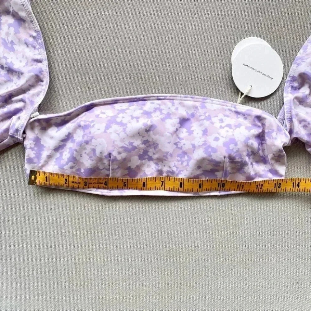 NWT Free People Peony Lavender Fleur Bikini Swim Swimsuit Top Purple 12 / Large - Picture 8 of 11